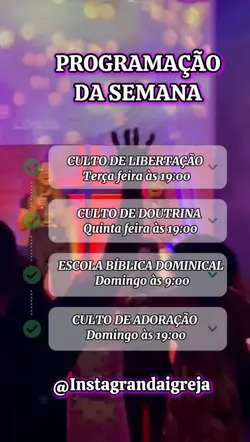 horários de cultos