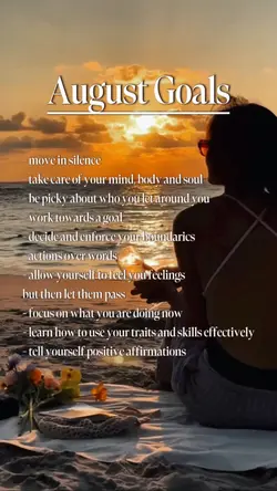 August Goals
