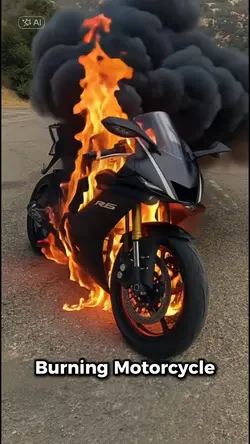 BURNING MOTORCYCLE 
