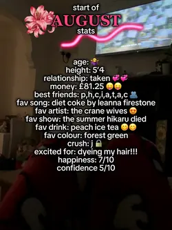 august stats!!