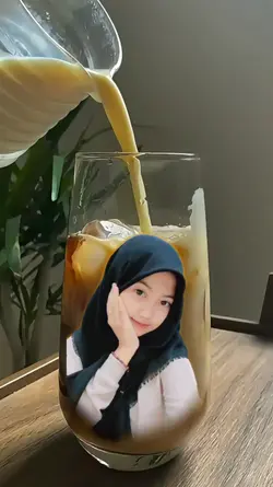 foto dalam gelas