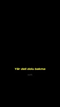Yâr deli dolu bakma