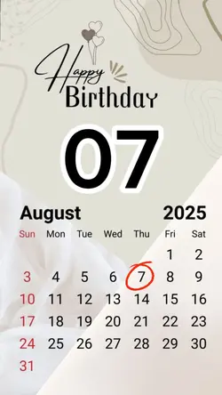 birthday 07 August