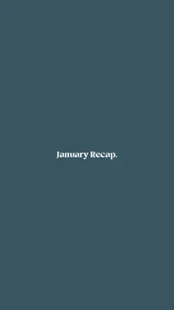 JANUARY RECAP 2026