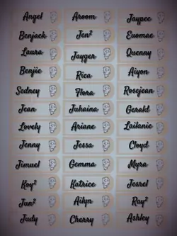 LETTERING NAMES