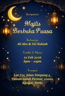kad jemputan berbuka