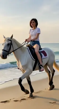 🌅浜辺を🎠に乗って…