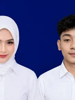 Foto latar biru