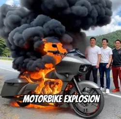 motorcycle explosion