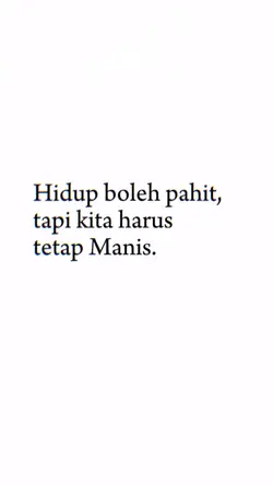HIDUP BOLEH PAHIT