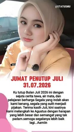 Jumat 31 Juli 2026