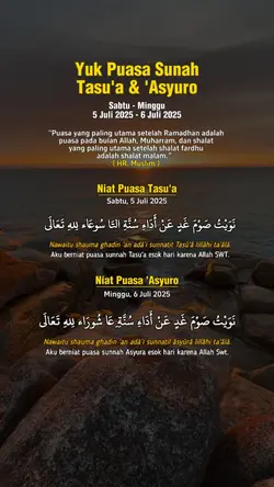 Niat Puasa 'Asyuro
