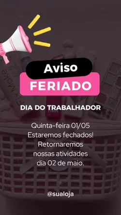 Aviso de feriado