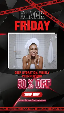 Black Friday Dark Trend Black And Red Beauty Industry