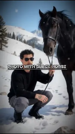 Photo w black horse 