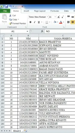 Cara input data