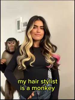 Monkey hair stylist