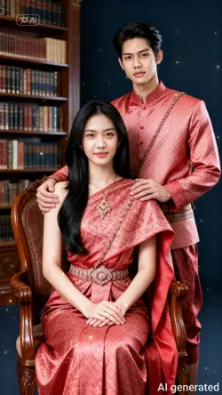 ชุดไทย ai 2 รูป