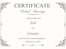 marriage certificate