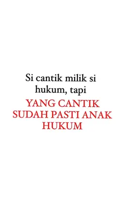 ANAK HUKUM CANTIK