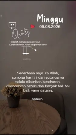 minggu 09.08.2026