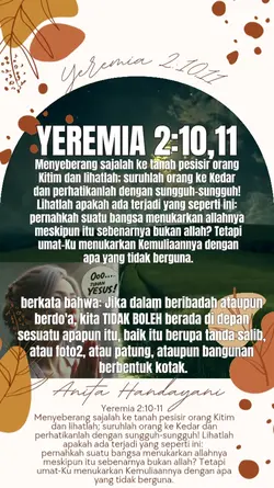Yeremia 2 Ayat 10,11