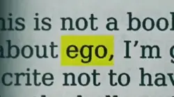 My ego