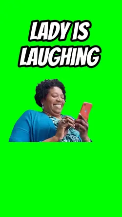 Lady is laughing 