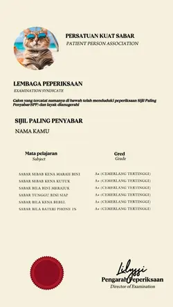 Sijil Paling Sabar