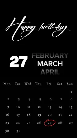 BIRTHDAY MARCH 27