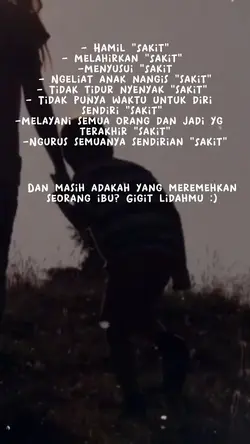 Sakitnya menjadi ibu