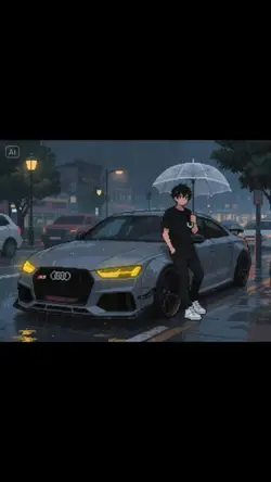 夜雨下的街头风