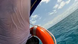 Swimming at the sea