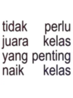 tidak perlu juara 