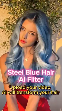 AI Steel Blue Hair