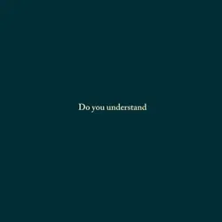 Do you understand