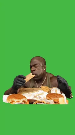 Muscular guy eating