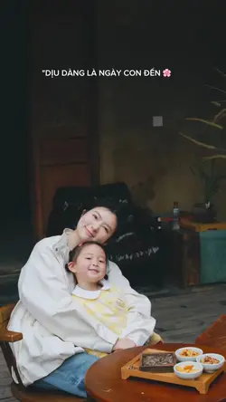 Caption mẹ và bé