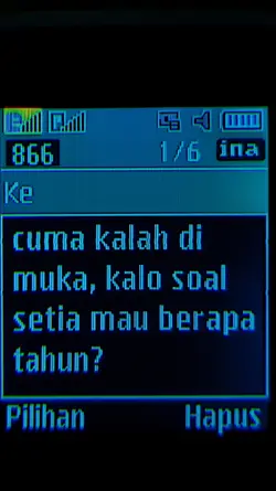 Cuma kalah di muka