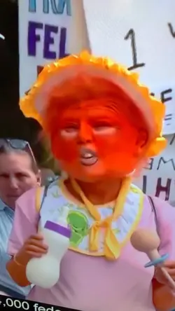 Orange baby protest