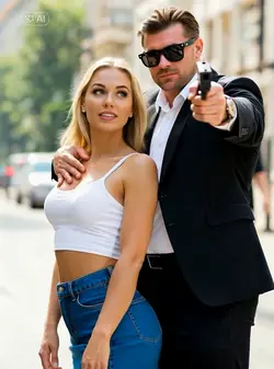 Gun action scene 