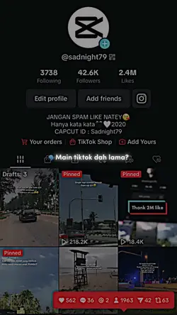 Main tiktok dah lama