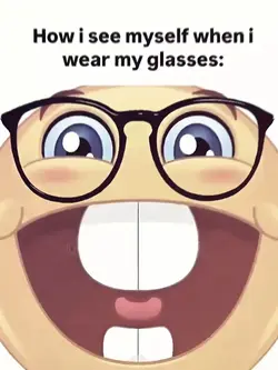 wearing glasses