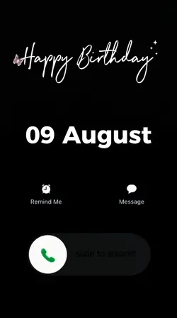 BIRTHDAY 09 AUGUST