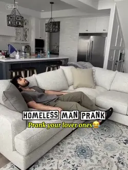 Homeless man prank
