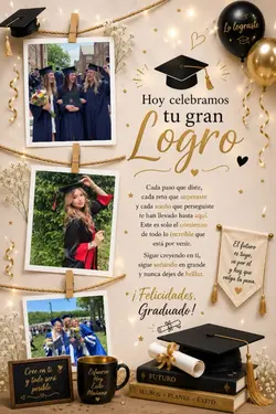Lo lograste! 👩‍🎓❤️🎓