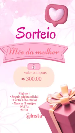 sorteio mês mulher 