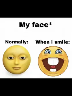 My face normally vs