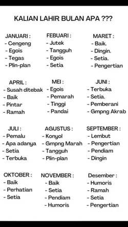 Lahir Bulan apa?
