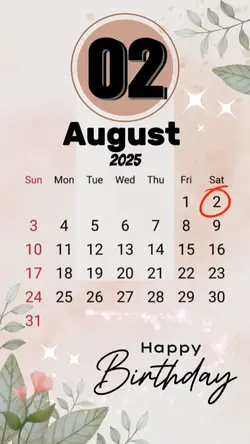 birthday 02 August